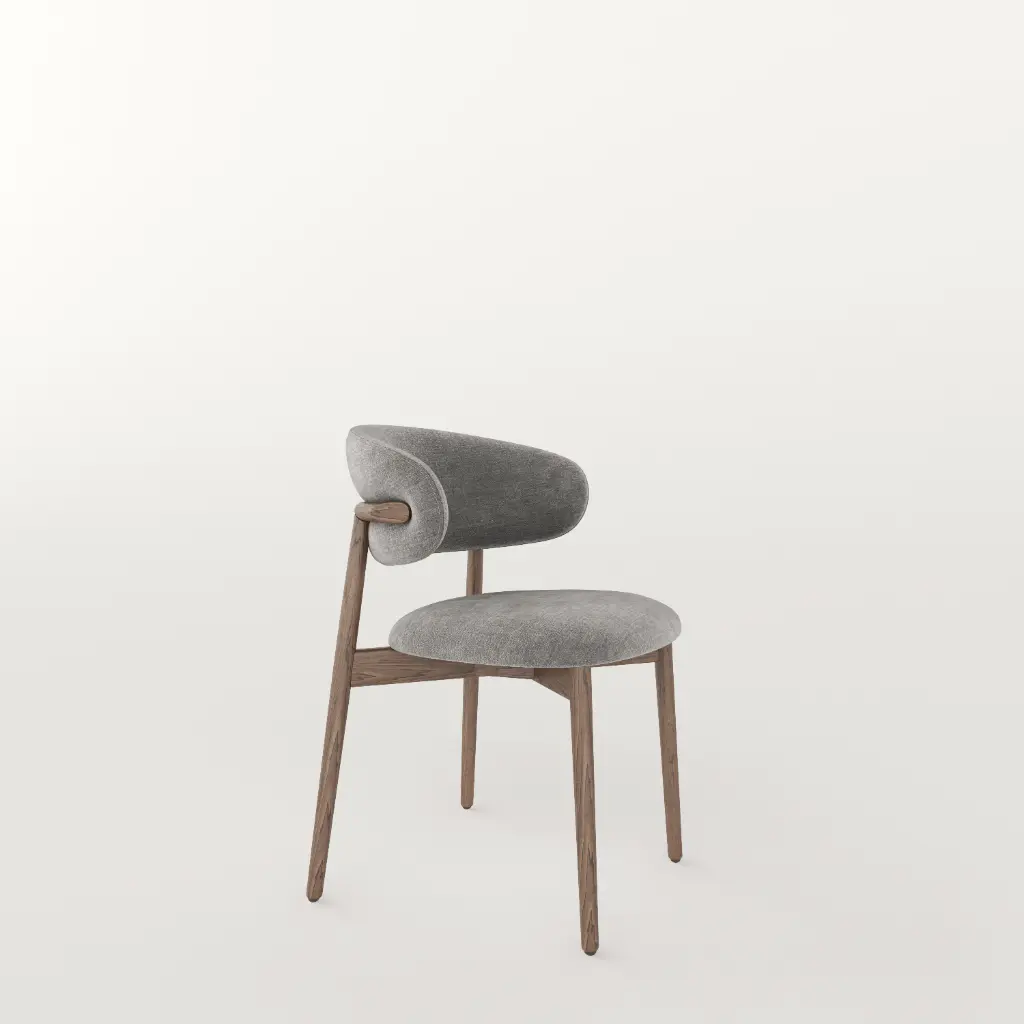 Velvet Loop Dining Chair (مخمل غامق)