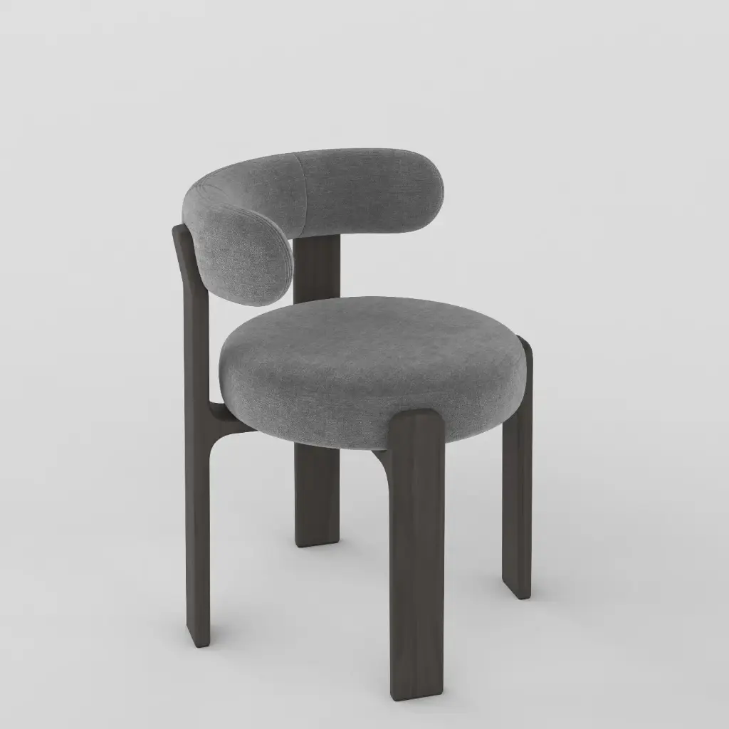 Orbit Noir Dining Chair (مخمل غامق)
