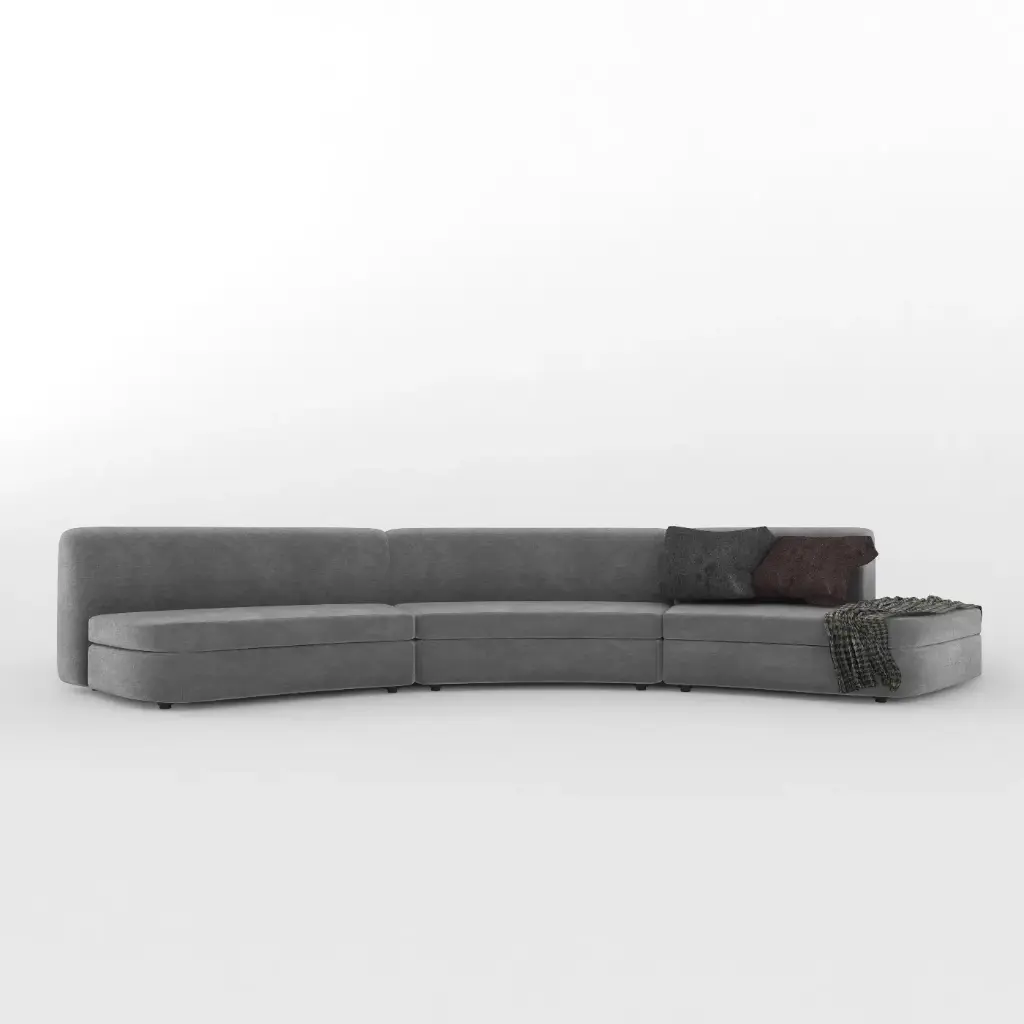 Eclipse Arc Sofa (مخمل غامق)