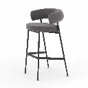 Grey Velvet Stool