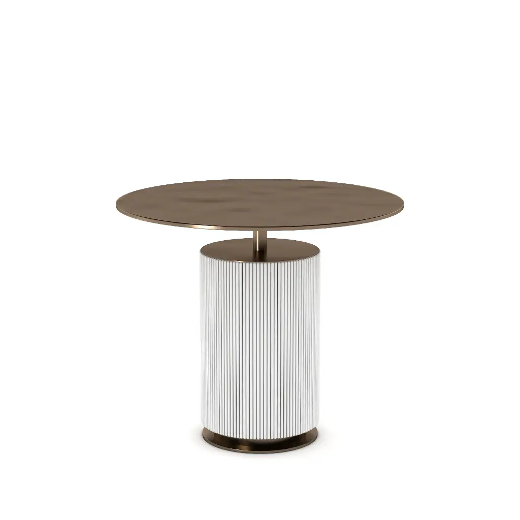  Round Slate Side Table 
