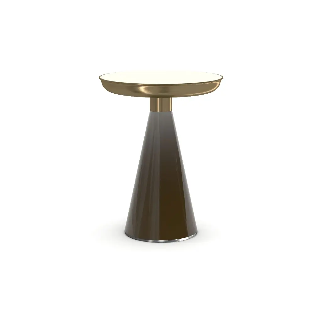 White Stone Side Table