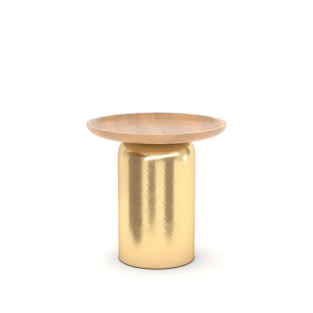 Golden Column Side Table