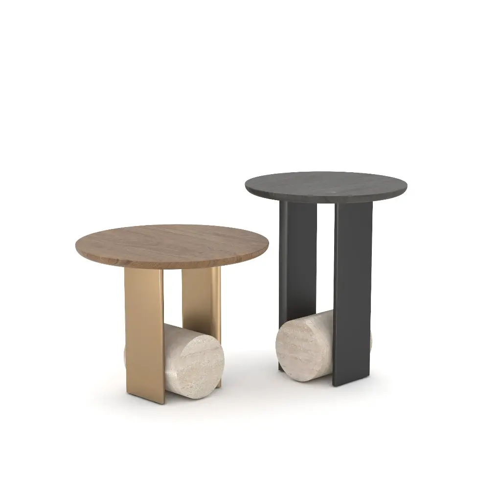 Stone Base Side Table