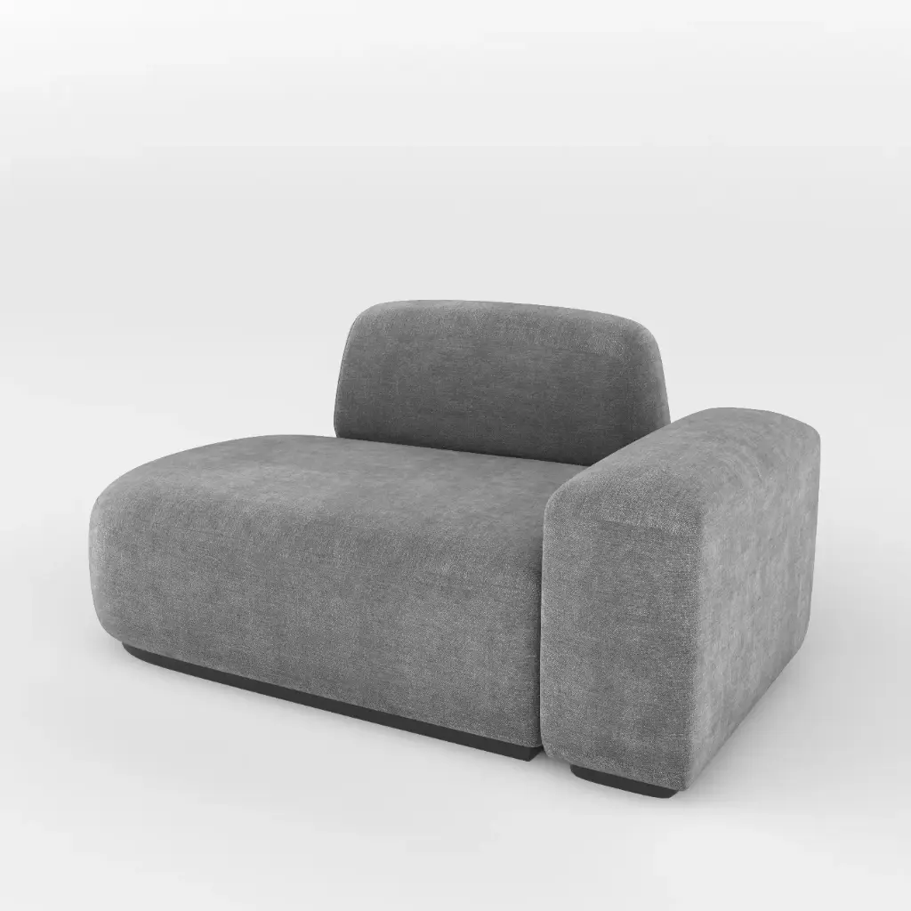 Organic Drop lounge Chair (dark velvet)