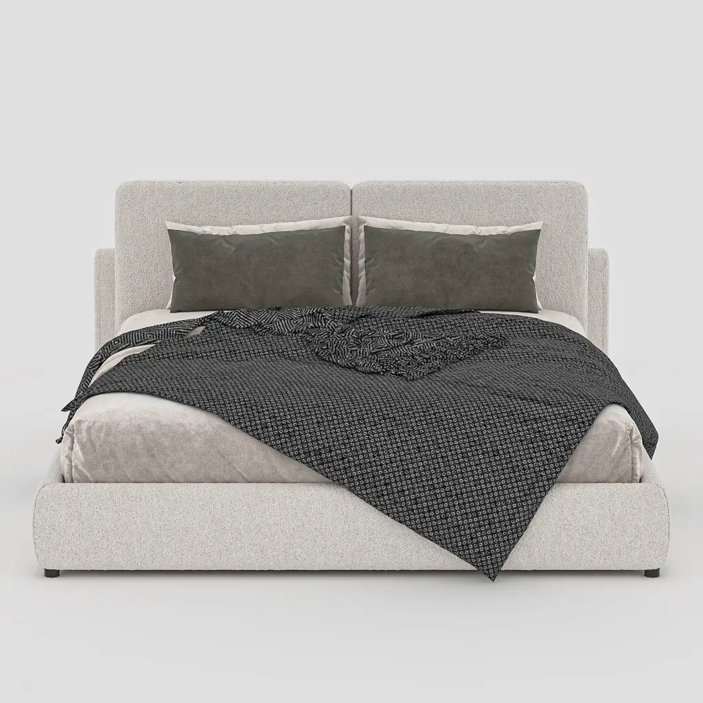 The Cloudline Bed (Grey-Boucle)