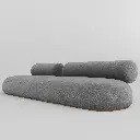 Round Armless Sofa