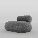 Round Armless Lounge Chair