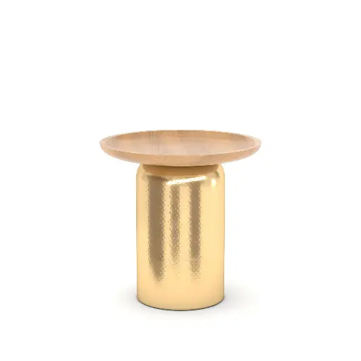 Golden Column Side Table