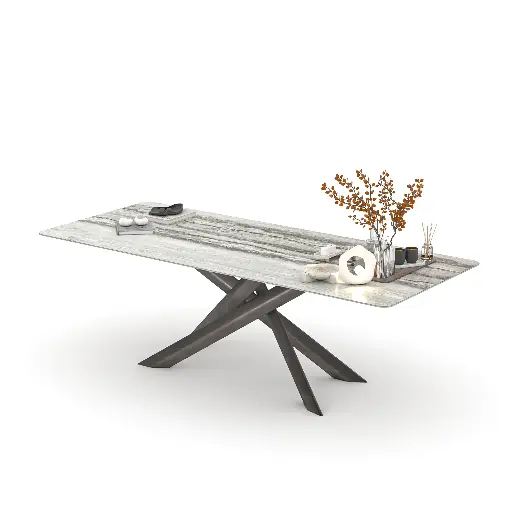 Criss Cross Stone Dining Table
