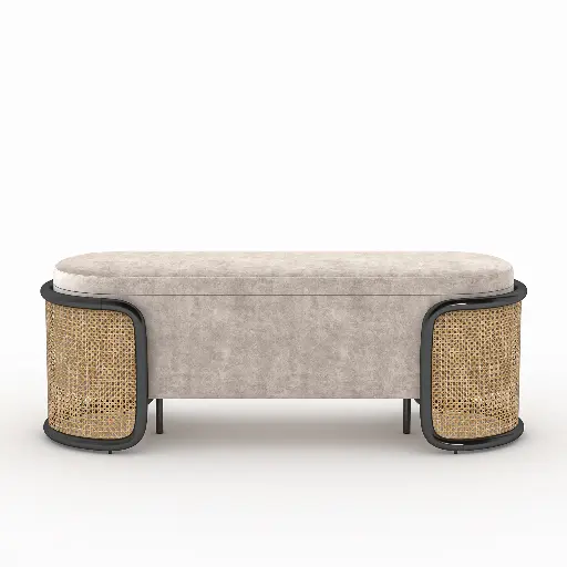 مقعد الخيزران المنحني