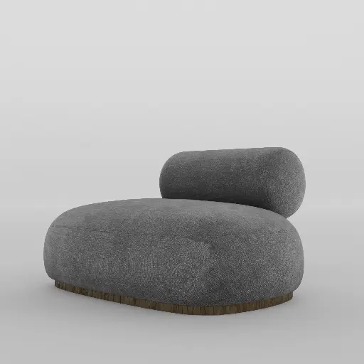 Round Armless Lounge Chair